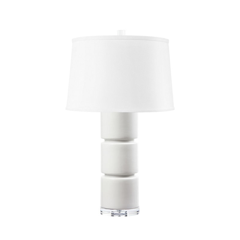 Charles Table Lamp, Ivory Frost
