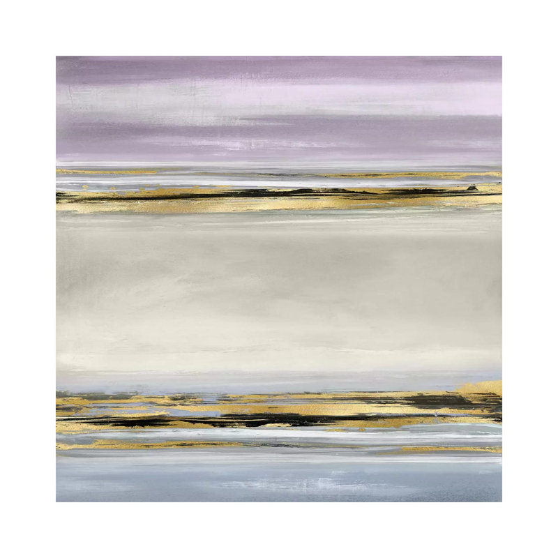 Linear Motion In Lavender by Allie Corbin - Wrapped Canvas Painting, 30.48 cm H x 30.48 cm W