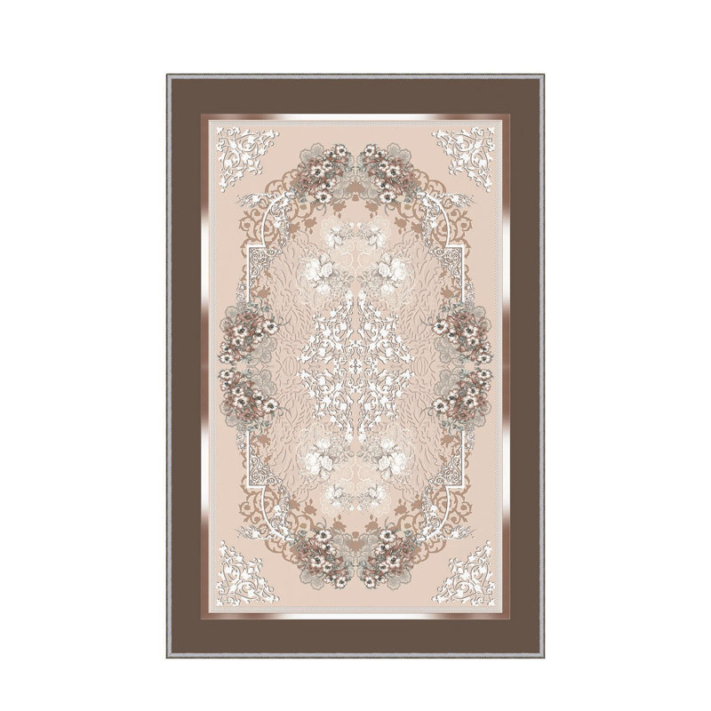 Luxurious Woven Area Rug, 5.9 x 9.2 ft, 100% Polyester, Antibacterial | Non-Slip PVC Felt Dot Underside, 0.3 in Pile Height | Machine Washable, 3D Digital Print, Perfect for Living Room & Bedroom Décor