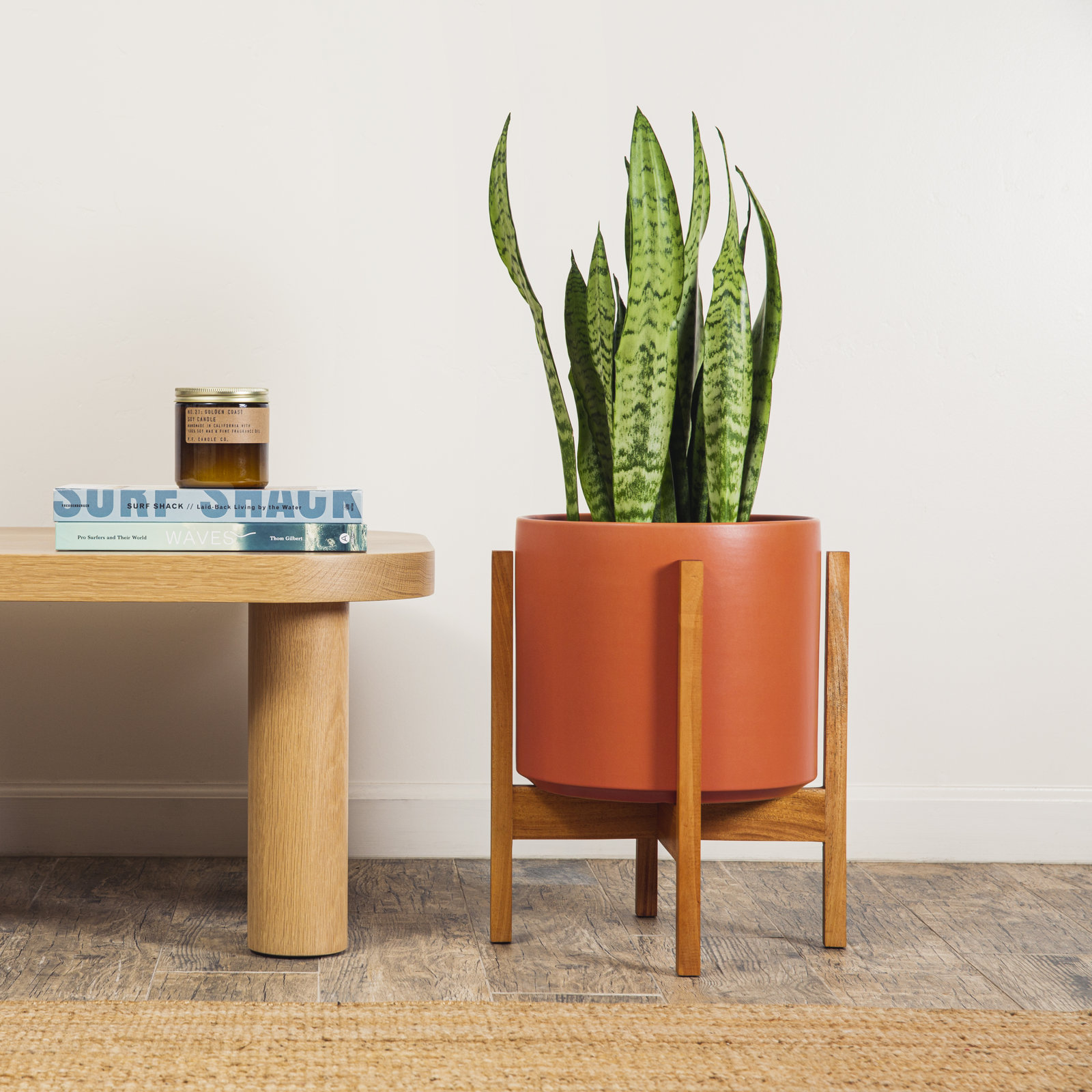Keyes Pot Planter, Rust/Light, 16.25'' H x 13.5'' W x 13.5''