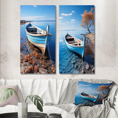 " Blue Boat Serenity " 2 - Pieces