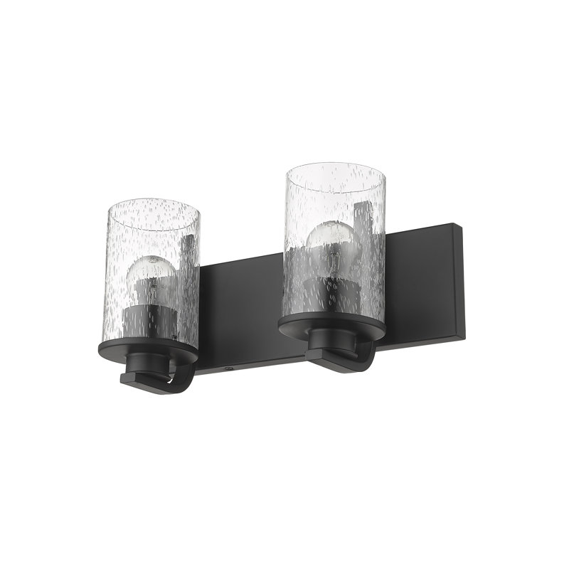 Éclairage pour salle de bain à intensité variable 2 lumières Fouad, Noir mat