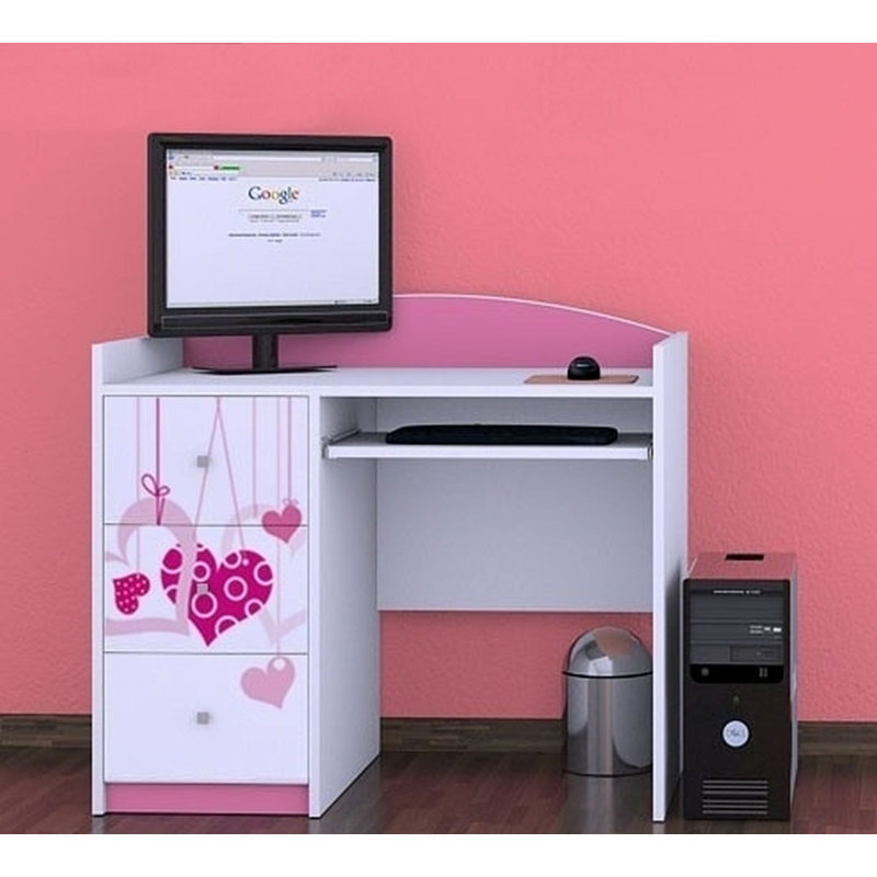 Bandit 100cm Computer Desk, Pink