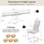 The full title is: Extendable Dining Table Set for 6, 130-170 cm Extendable Gray Tabletop, Metal Cross-Leg Base with Fabric Chairs, Modern Style Table Set for Dining Room and Kitchen