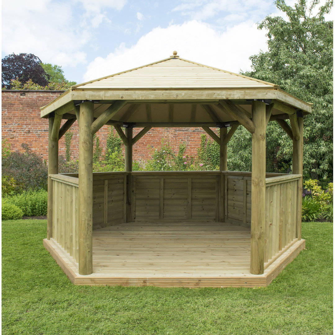 4.5 x 4m Wooden  Gazebo with Timber Roof with Installation Service