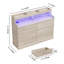 Commode pour chambre à coucher, commode de chambre à coucher avec lumières DEL, commode 6 tiroirs