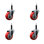 3.5 Inch SS Poly Wheel Swivel 3/4 Inch Expanding Stem Caster Set SCC