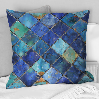 Coussin Blue Green Tiles II - Tiles
