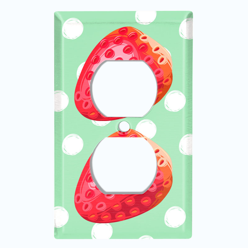 Plaque murale 2 prises Strawberry
