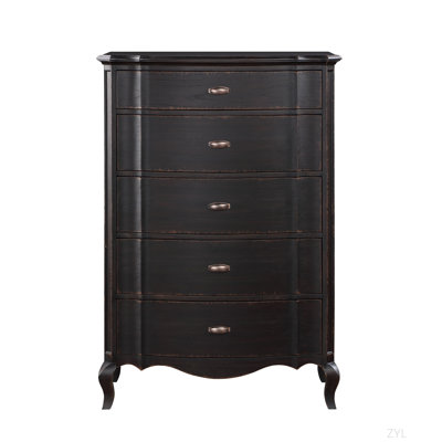 Commode à finition noire antique