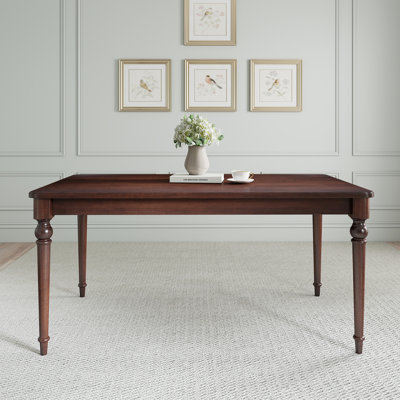 63’’ Rectangular Dining Table With Solid Wood Legs, Mid Century Dining Table For Kitchen/Dining Room