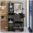 29.2" Small Size Left Drawer Desktop Vanity Table + Cushioned Stool, 2 AC+2 USB Power Station, Hair dryer bracket, Extra Large Touch Control Sliding LED Mirror, Tri-color Switching, Brightness Adjust-439763324