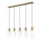 Lustre linéaire à 5 lumières pour îlot de cuisine Preisler-802841434