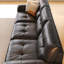 Black Genuine Leather Standard Sofa cushion Loveseat-725807447-725807432