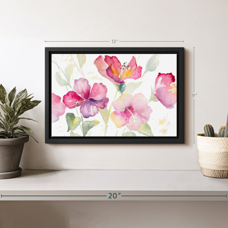 Impression sur toile Hibiscus céleste, H 9 po x l 13 po