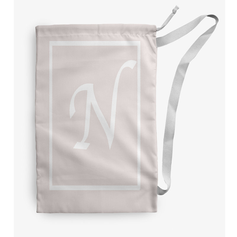 Sac à linge Monogram, Moyen (H 36 po x l 28 po), Rose