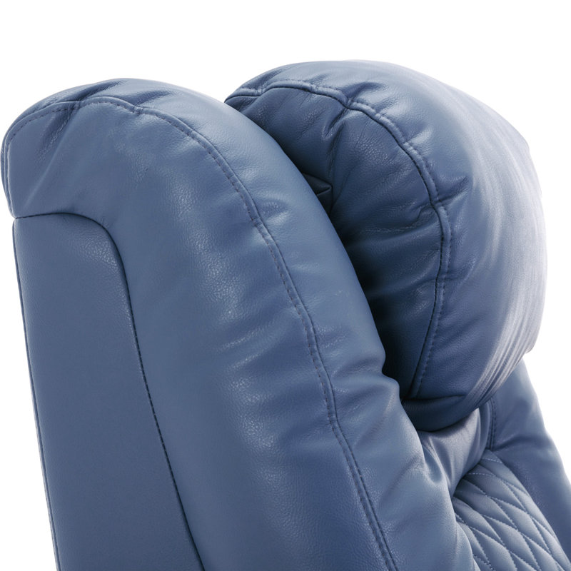 Abdulmalik Broadway 1 Seater Cinema Recliner Electric Chair, Blue