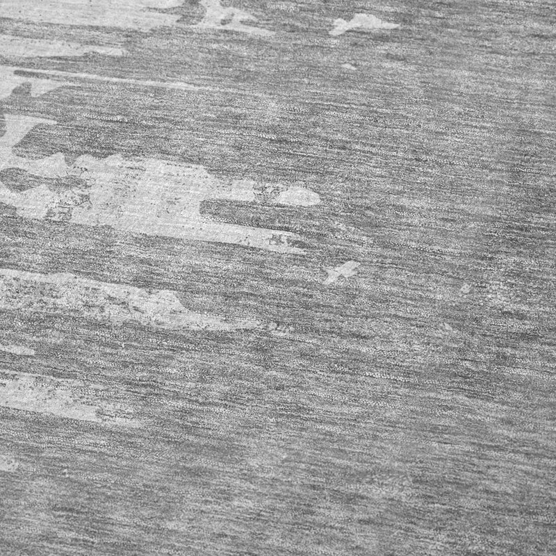 Jeté Sherpa ASB705 moderne lavable à la machine Addison, Argent abstrait