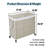 Modern Wicker Rolling Laundry Hamper with Handles-100969977