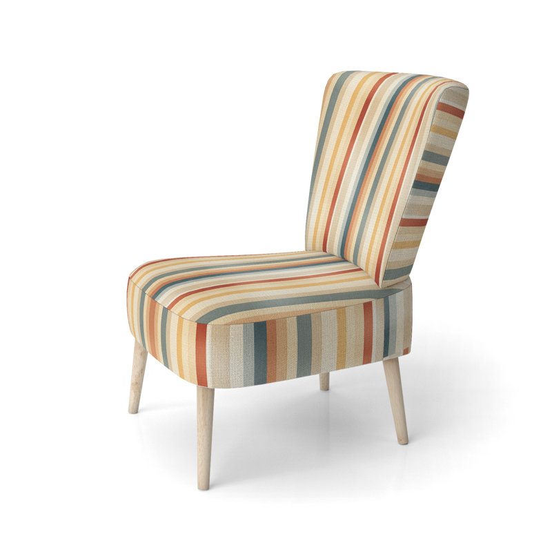 Chaise d'appoint rembourrée beige et brune Serenity