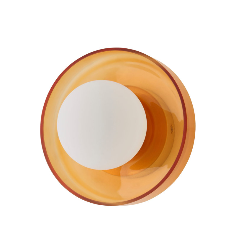 Alberga Glass Flush Mounted Sconce, Amber
