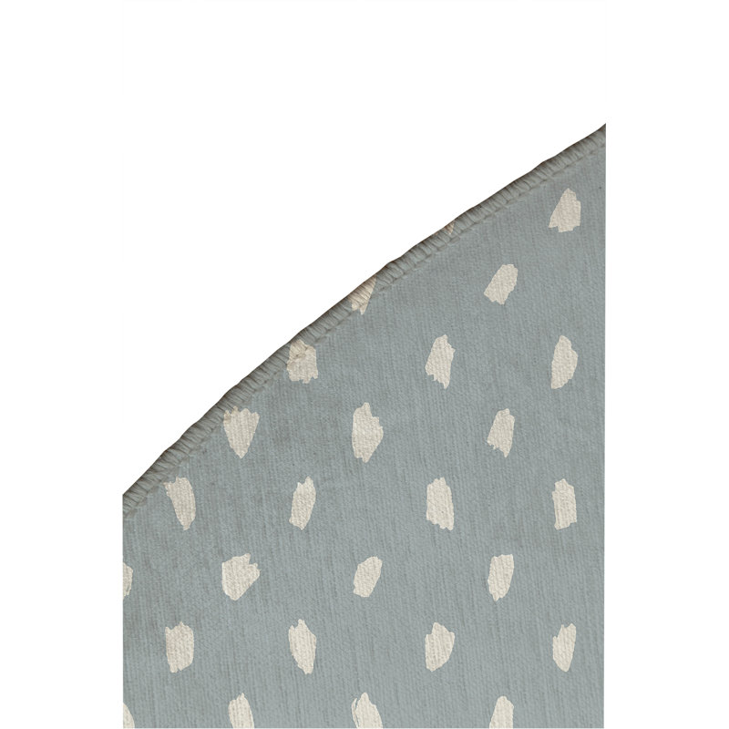 Splat Point Non-Slip Outdoor Rug, Round 5'