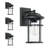 Schlegel Black/Clear Seeded Glass Outdoor Wall Lantern-859446323
