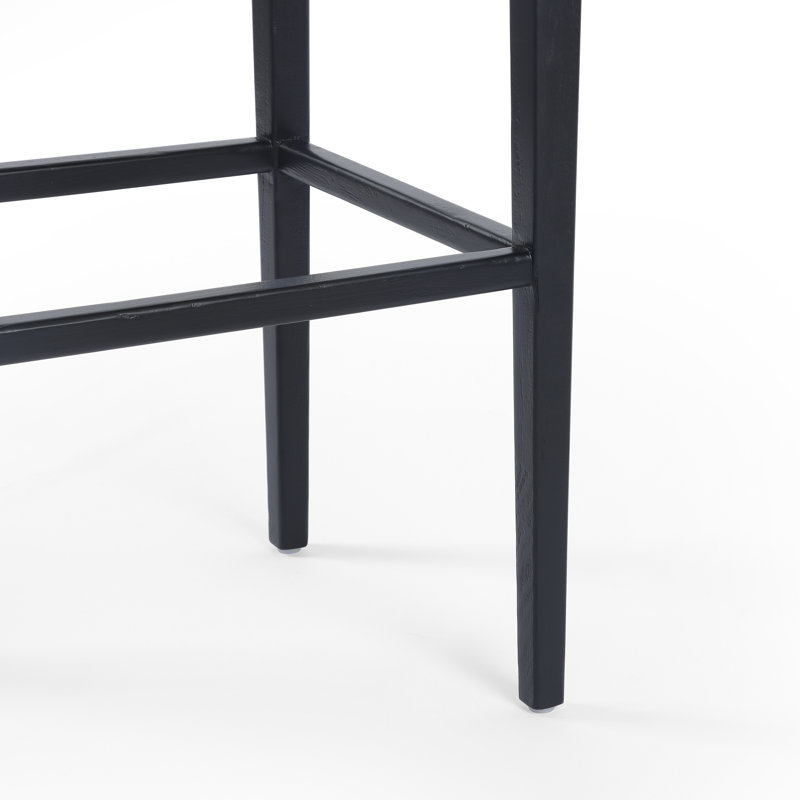 Townsend Veka Savile Flax/Brushed Ebony Bar Stool, Counter Stool (27” Seat Height)