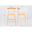 Tabourets de comptoir en bois massif de style moderne Mid-Century 24 po, tabourets de comptoir rembourrés avec pieds en bois pour îlot de cuisine Bar (structure naturelle et coussin beige)-1823881129