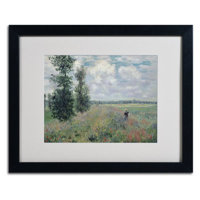 «The Poppy Field» par Claude Monet - Reproduction d'art sur toile encadrée