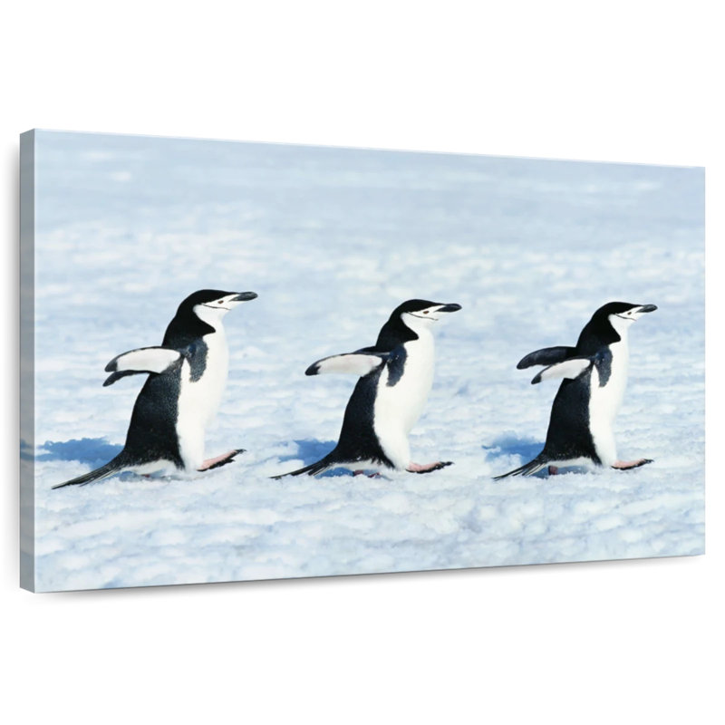 Winter Penguins, 8" H x 12" W