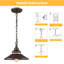 Luminaire suspendu en forme de cône à 1 lumière Hyattsville-1860431698-1860431152