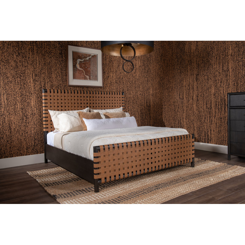 Colleen Leather Bed, California King, Basalt Gray