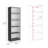 Layton 2 Piece Home Bookcase Set, 49" Wide With 8 Shelves And Double Door Cabinet, Living Room Set Matte Gray - White