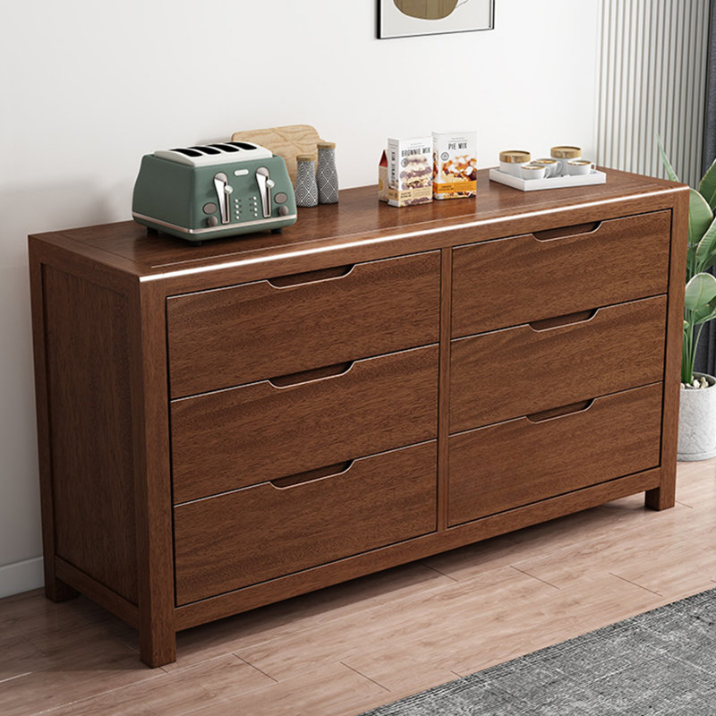 Armoire d'appoint en bois massif brun noisette, H 29,53 po x l 47,24 po x P 17,72 po, Brun noyer