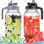 Pichets en verre avec couvercle, ensemble de 2 bocaux Mason hermétiques à l'épreuve des fuites de 64 oz, carafes à large ouverture pour café infusé à froid, thé glacé, lait, conservation des aliments, pot à thé Sun.