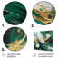 «Green and Gold Serene Cascade IV», reproduction d'art abstrait en métal-1383582997