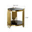 Table d'appoint en verre trempé double couche