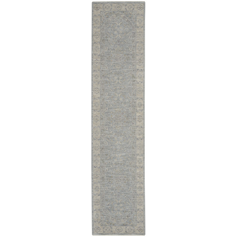 Tapis bleu Ryann, Tapis de couloir 2 pi 3 po x 10 pi 2 po