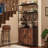 70.8" Bar Cabinet With Goblet Holder 5 Tier Bakers Rack With Cabinet Large Baker Rack