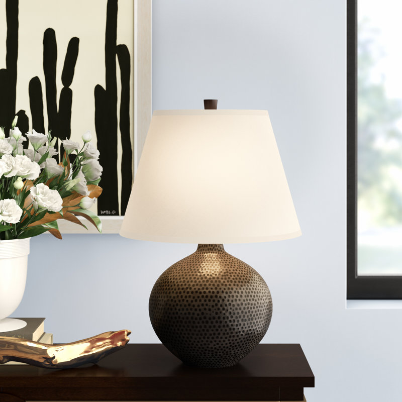 Dal Table Lamp, 19.25" H x 13" W x 13" D, Deep Patina Bronze