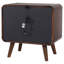 Table de chevet 2 tiroirs Kegan Noyer foncé-815005373