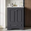 Meuble-lavabo moderne 24 po avec lavabo en céramique Blue Grey-1792535133