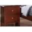 Bedroom Nightstand Cherry Colour Wooden 2 Drawers Table Bed Side Table