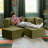 Shontae Zipline Boneless Convertible Compression Sleeper Loveseat, Ottomans & Pillows, Textured Microvelvet-800672014