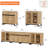 Modern Sideboard With Adjustable Shelves, 4 In 1 Storage Cabinet With Glass Doors, Coffee Bar Cabinet For Living Room, Kitchen-1529237093