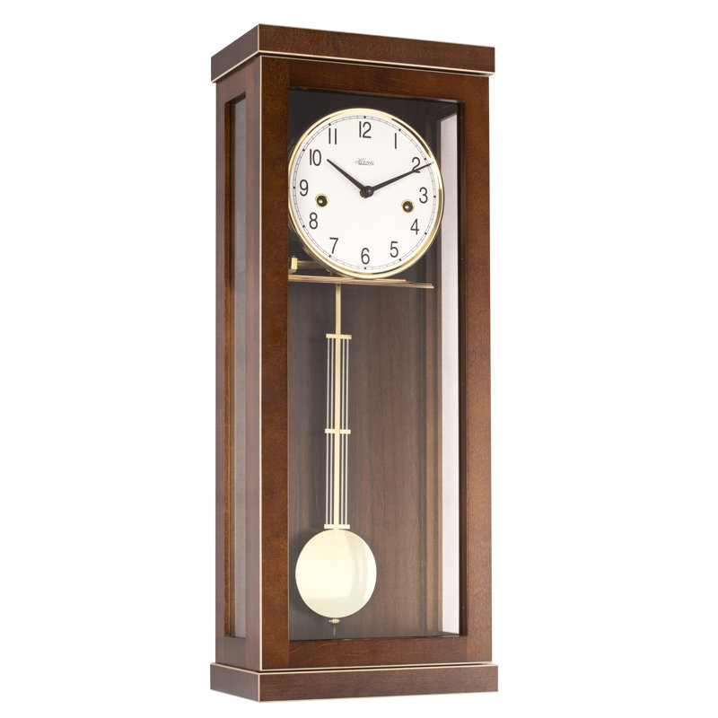 Solid Wood Wall Clock, Brown