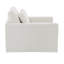 Fauteuil d'appoint recouvert de tissu ivoire