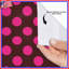 Brown Pink Polka Dots Shower Curtains Extra Long-1733854580