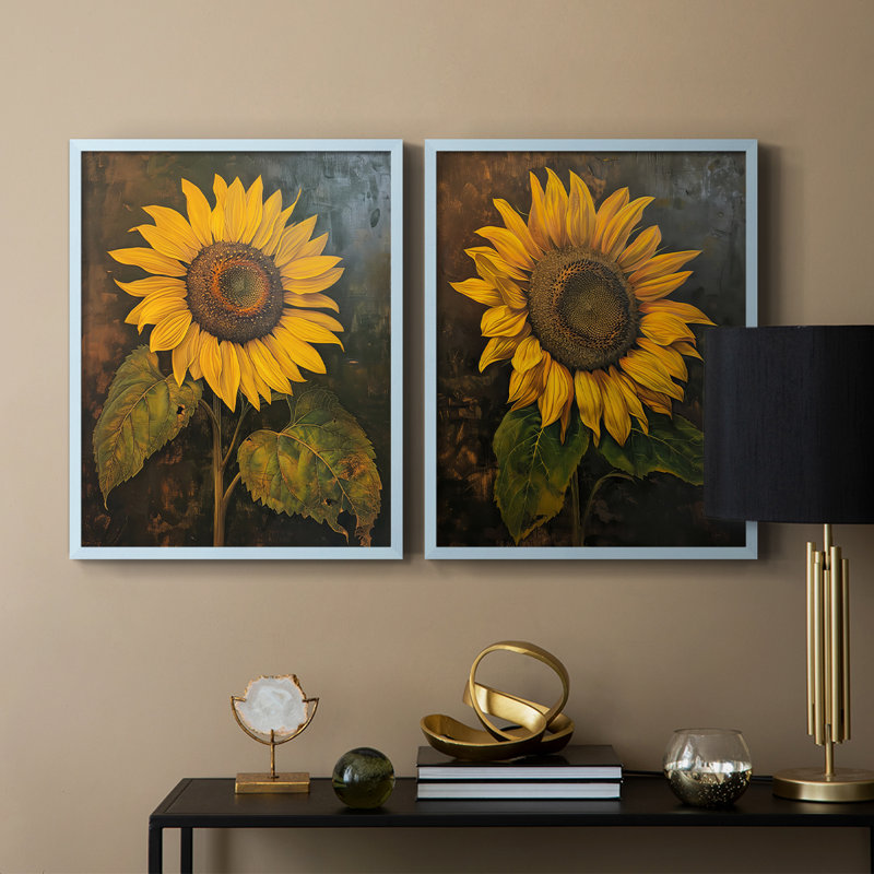 «FLORAL Series CDXCIV», reproduction encadrée de qualité supérieure - prête à être accrochée - aucun clou requis - aucun clou requis